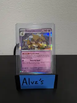 Pokemon Alakazam TCG Mega Evolutions 003 Black Star Promo Stamped Card - Image 1