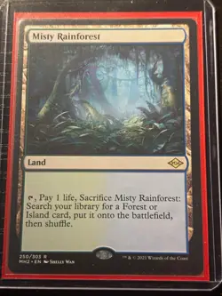 Wizards of the Coast Misty Rainforest Modern Horizons 2 Rare Land MINT - Image 1