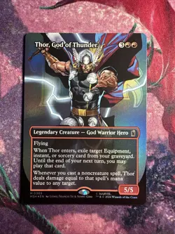 Thor, God of Thunder - Borderless M 369 - MTG Marvel Super Heroes - Image 1