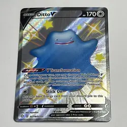 Ditto V - Shining Fates - Shiny Full Art Holo Rare - NM SV118/SV122 - Pokemon - Image 1