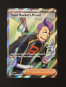 Pokemon Team Rockets Petrel 226/182 Destined Rivals Ultra Rare Full Art NM Mint - Image 1