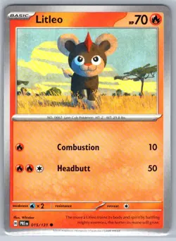 Litleo SV: Prismatic Evolutions tcg Pokemon #015/131 Common - Image 1