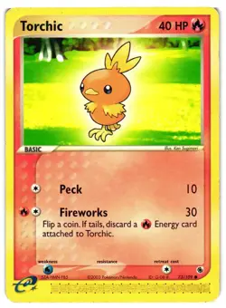 Pokemon TCG Torchic 73/109 Ruby and Sapphire Regular MP - Image 1