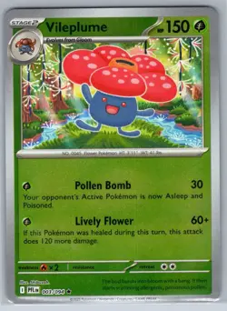 Vileplume ME02: Phantasmal Flames tcg Pokemon #003/094 Rare, Reverse Holo - Image 1
