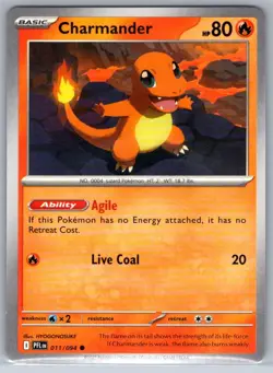 Charmander ME02: Phantasmal Flames tcg Pokemon #011/094 Common - Image 1