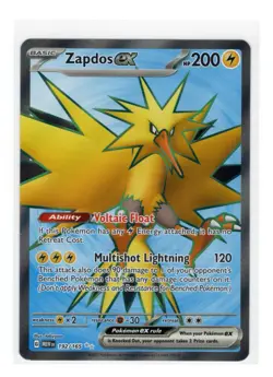 Pokemon Zapdos ex 192/165 Ultra Rare 151 Pokemon TCG Holo NM - Image 1