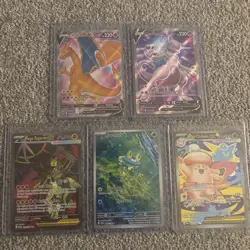 Charizard & Mewtwo V- Mega Zygarde & Clefable- Froakie Pokemon Cards- Lot Of 5. - Image 1