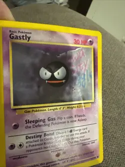 Pokemon Card Base Set Gastly 50/102 Common UK 4th Print 1999-2000 - Image 2