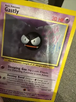 Pokemon Card Base Set Gastly 50/102 Common UK 4th Print 1999-2000 - Image 3