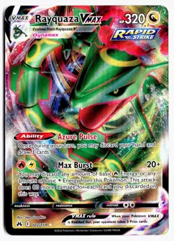 Rayquaza VMAX 102/159 Holo VMAX Rare Crown Zenith Pokemon NM - Image 1