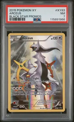 2015 POKEMON XY BLACK STAR PROMO ARCEUS #XY83 PSA 7 NM #115891966 - Image 1