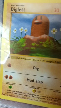 1999 Pokemon TCG Base set Diglett FIRST EDITION NM PSA 7 - Image 2