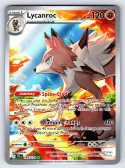 LYCANROC 166/159 ILLUSTRATION RARE JOURNEY TOGETHER POKEMON HOLO NEAR MINT - Image 1