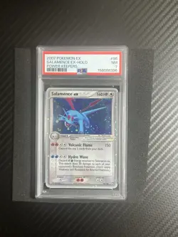 2007 POKEMON EX POWER KEEPERS #96 SALAMENCE EX-HOLO PSA 7 Butt Swirl - Image 1