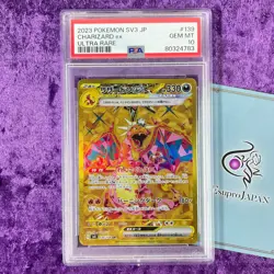 PSA 10 Charizard ex 139/108 UR Pokemon Japanese Ruler of the Black Flame Gold FA - Image 1