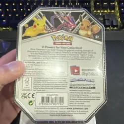 Pokemon TCG V Powers Tin Eevee V Promo Metal Tin Box English 2020 - Image 3