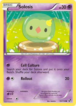 SOLOSIS 55/114 COMMON BLACK & WHITE REVERSE HOLO LP POKEMON - Image 3