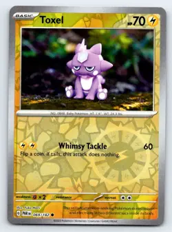 Toxel 069/182 Common Paradox Rift Pokemon Reverse Holo Near Mint - Image 1