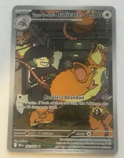 TEAM ROCKET'S RATICATE 202/182 Illustration Rare Destined Rivals Pokemon Holo NM - Image 1