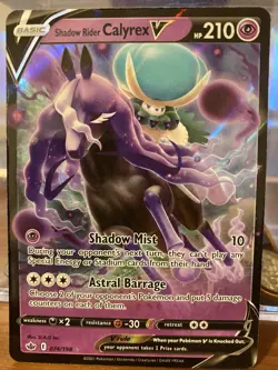 Pokemon TCG Chilling Reign Shadow Rider Calyrex V 74/198 - Image 1