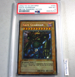 PSA 8 Gate Guardian MRD-000 1st Edition Secret Rare YuGiOh NA English 2002 - Image 1