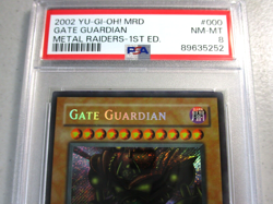 PSA 8 Gate Guardian MRD-000 1st Edition Secret Rare YuGiOh NA English 2002 - Image 2