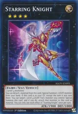 1x Starring Knight - 1st Edition NM Eng YuGiOh - Age of Overlord - Image 1