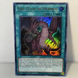 The Claw of Hermos DLCS-EN064 Ultra Rare 1st Edition LP Yugioh TCG - Image 1