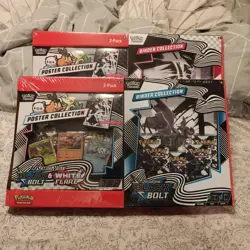 Pokemon Black Bolt and White Flare Binder + Poster Collection Sam's Club Bundles - Image 1
