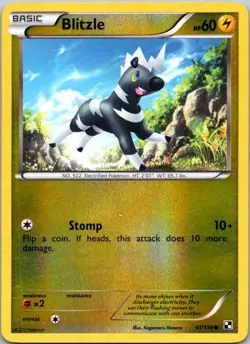 Blitzle (41) Reverse Holo Common Black and White 41/114 LP - Image 1
