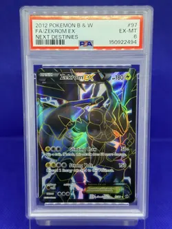 2012 Pokemon Black & White Full Art Zekrom EX Next Destinies #97 PSA 6 EX-MT - Image 1