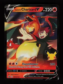 Lance's Charizard V SWSH133 Holo Promo Sword & Shield Promo Pokemon Cards - Image 1