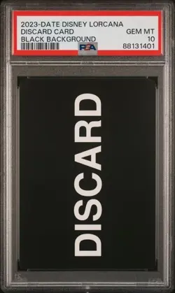 2023 Disney Lorcana Discard Bold Error Card PSA 10 GEM MINT Black Background - Image 1