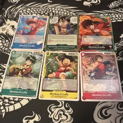 One Piece TCG Luffy Card Lot Of 6 English - Image 1