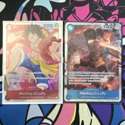 One Piece Card Game Monkey D. Luffy SR OP01-024 OP02-062 Lot of 2 - Image 1