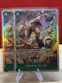 Bandai One Piece Card Game ST30-012 Monkey D. Luffy SR Holo Lot of 2 EN - Image 1