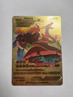 Venusaur, Charizard Blastoise VMAX 400HP Gold Foil Fan Art Display Card 143/203 - Image 1