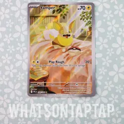Pokemon Card Yamper 099/094 Secret Rare Mega Evolution Phantasmal Flames LP - Image 1