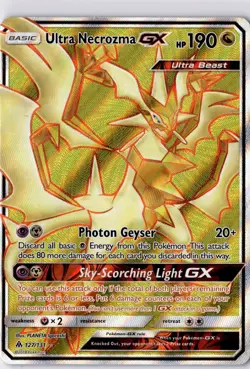 Pokemon TCG Ultra Necrozma GX Dragon Majesty Holo Card 78/70 Secret Rare - Image 1