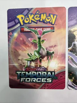 Pokemon 2024 Temporal Forces 2 Trainer Tip Cards Iron Leaves & Walking Wake Ex - Image 2