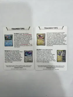 Pokemon 2024 Temporal Forces 2 Trainer Tip Cards Iron Leaves & Walking Wake Ex - Image 4