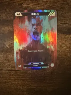 Neuroscape TCG OP Promo Card Delete 005 Holo Foil Trading Card - Image 1