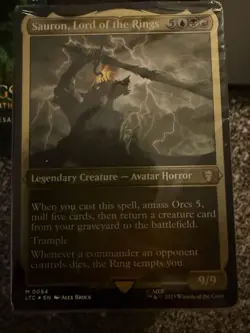 Magic: The Gathering Sauron, Lord of the Rings Commander Card (Hosts of Mordor) - Image 2