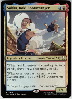 MTG Sokka, Bold Boomeranger Foil NM Avatar: The Last Airbender Magic 240 - Image 1