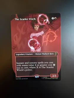 MTG Marvel Super Heroes The Scarlet Witch Borderless 0368 Foil - Image 1