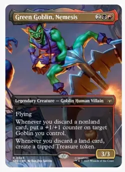 1x MTG Green Goblin, Nemesis *Borderless* Spider-Man Rare! NM Mint - Image 1