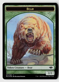 Bear Token 11 Token Modern Horizons Magic: The Gathering Foil Near Mint - Image 1