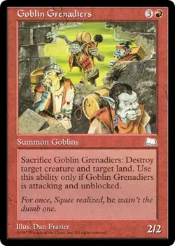 GOBLIN GRENADIERS x4 mtg Very Light Play Weatherlight 4 Unc - Image 1