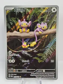 Pokemon TCG Aipom 211/182 Illustration Rare Paradox Rift NM - Image 1