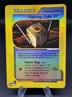 Pokemon TCG Fighting Cube 01 121/147 Aquapolis Reverse Holo NM - Image 1